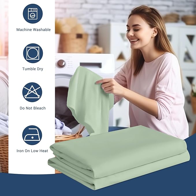 Pillowcases Queen 12 Pack, 20x30 Pillow Cases with Envelope Closure, Soft Plain Brushed Microfiber Covers Breathable Wrinkle-Resistant, Sage Green