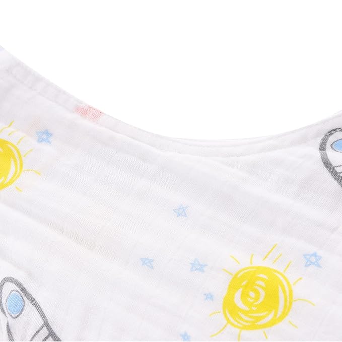TADO MUSLIN Toddler Sleep Sack 2-4T, 0.5 TOG Lightweight Wearable Blanket, 100% Organic Cotton Muslin, Sleeveless, 2-Way YKK Zipper, OEKO-TEX Certified, Rocket