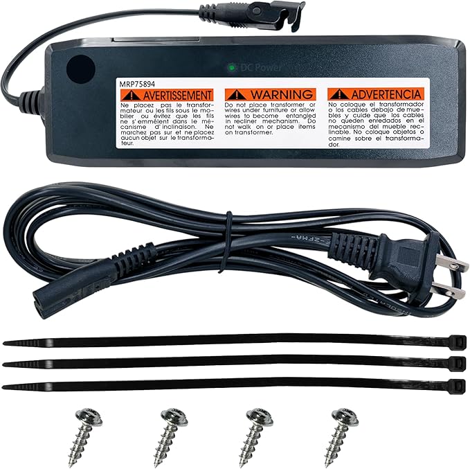 Replacement Richmat AC/DC Power Adapter for Adjustable Bed, HJT17 ZB-H290020-B 29V 2A, Class 2 Power Supply