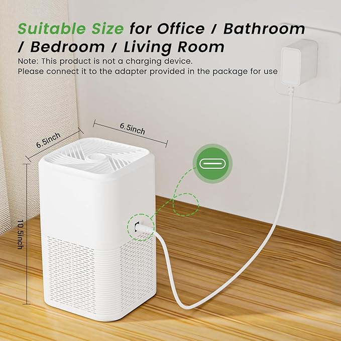 Air Purifier for Home Large Room Up to 1750ft², H13 HEPA with Sleep Mode, Air Cleaner with Aromatherapy for Office, Living Room, Bedroom, Remove Smoke Odor, Home Pets, White