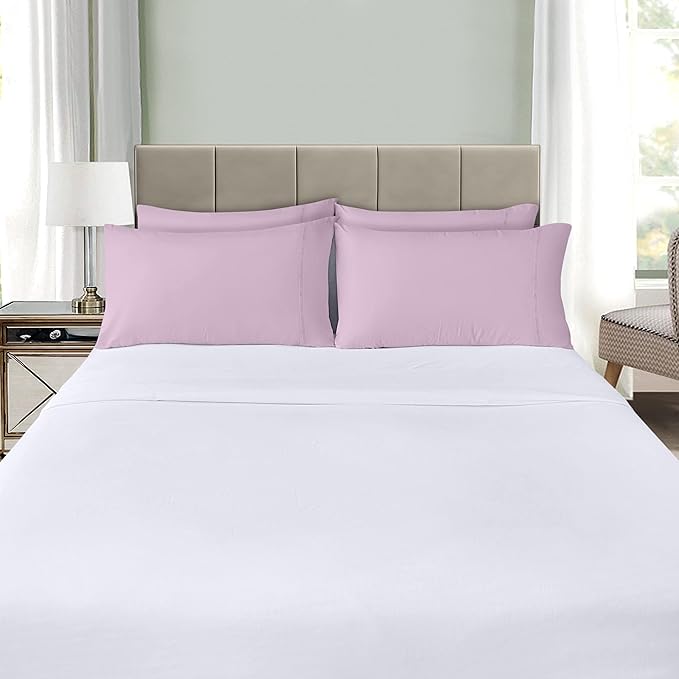 Utopia Bedding Standard Pillow Cases - 4 Pack - Envelope Closure - Soft Brushed Microfiber Fabric - Shrinkage and Fade Resistant Pillow Covers Standard Size 20 X 26 Inches (Standard, Lavender)