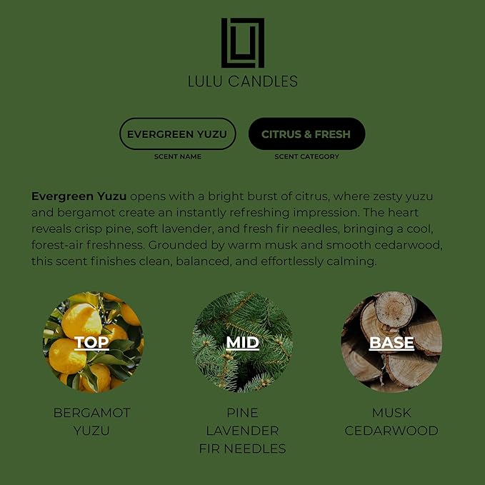 Aroma by Lulu - Evergreen Yuzu - Luxury Fragrance Oil for Waterless Cold Air Diffusers - Aromatherapy Fragrance Oil Blend for The Home or Office
