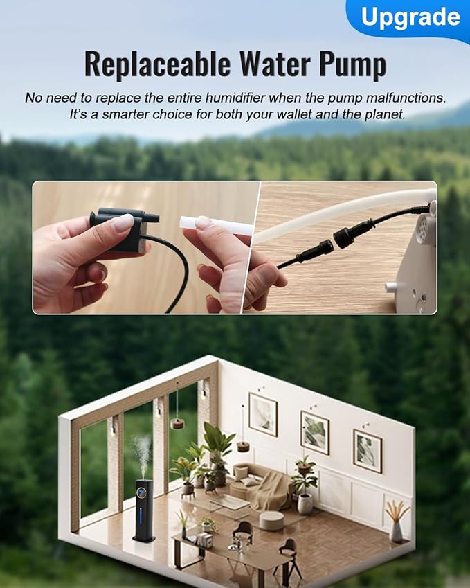 Lacidoll Replacement Water Pump for Humidifiers - Universal Fit Pump Compatible with Multiple Models Including J19, 2303, J39, 2106