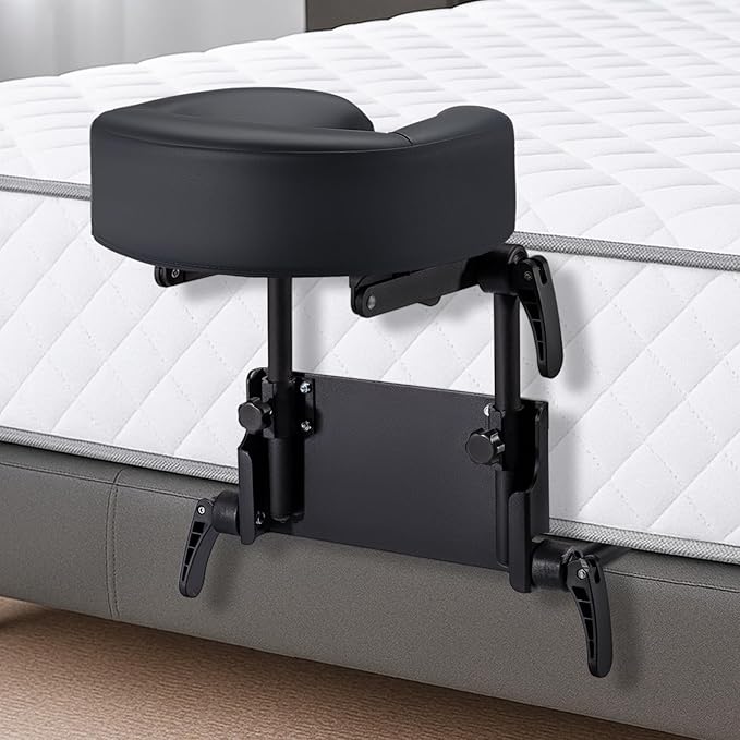 Home Mattress Top Massage Kit, Universal Massage Headrest for Bed, Adjustable Height up to 14.5", Deluxe Face Cradle Face Down Pillow, Home SPA Face Cushion Support Bracket with Portable Storage Bag