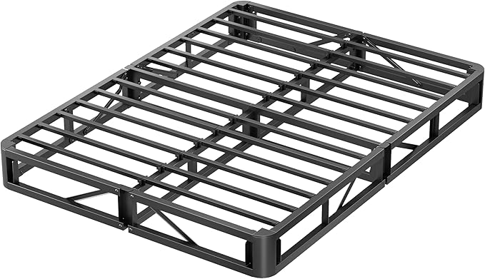 MAF Cal King Size King Box Spring, 7 Inch High Profile Box Spring Cal King 3500 lbs Black Heavy Duty Metal Mattress Foundation with Easy Clean Fabric Cover, Easy Assembly