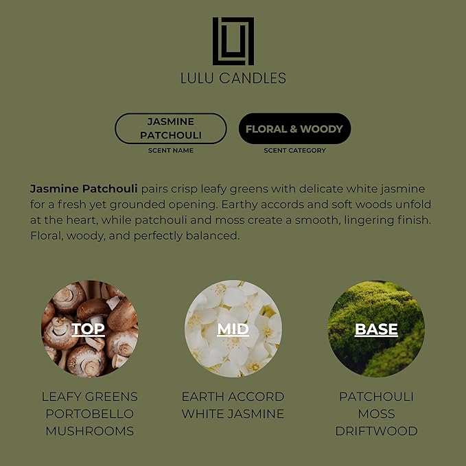 Aroma by Lulu - Jasmine & Patchouli - Luxury Fragrance Oil for Waterless Cold Air Diffusers - Aromatherapy Fragrance Oil Blend for The Home or Office