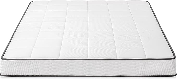 Mellow 6 Inch Classic Bonnell Spring Mattress, Comfort Foam Top with Innerspring Base, CertiPUR-US Certified Foam, Full,White