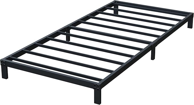 Upcanso 7 Inch XL Twin Bed Frames No Box Spring Need, Low Profile Metal Platform Twin XL Size Bed Frame, Heavy Duty Support, Easy Assembly