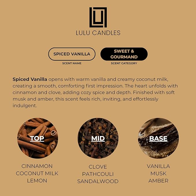 Aroma by Lulu - Spiced Vanilla - Luxury Fragrance Oil for Waterless Cold Air Diffusers - Aromatherapy Fragrance Oil Blend for The Home or Office
