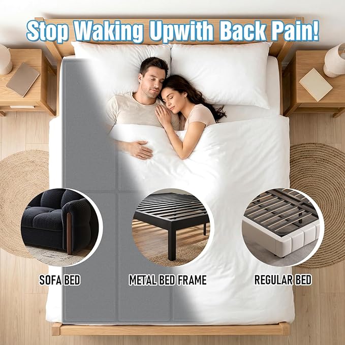 Bunkie Board King Size (76x80''), 10mm Bed Boards for Under Mattress, Breathable, Noise Minimizing, Moisture Resistant Bunkieboards, Heavy Duty Bed Support Board for Platform & Slatted Frames