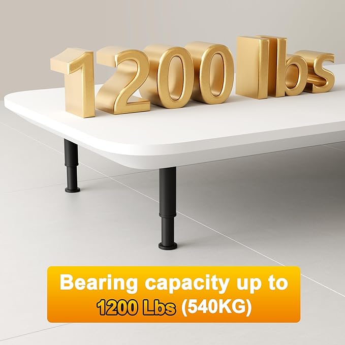 Wlrrcwdttc 4 Pcs Adjustable Bed Support Legs for Bed Frame/Bed Center Slat, Metal Adjustable Furniture Legs 7.08-13 inch for Bed/Sofa/Cabinet/Couch/Dresser/Table, Thickened Heavy Bed Replacement Legs