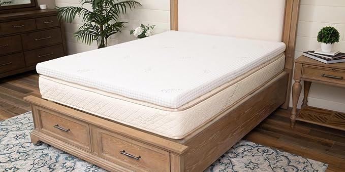 Cotton Mattress Topper Cover - Queen