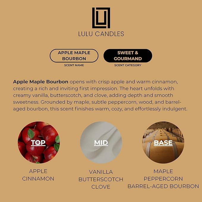 Aroma by Lulu - Apple Maple Bourbon - Luxury Fragrance Oil for Waterless Cold Air Diffusers - Aromatherapy Fragrance Oil Blend for The Home or Office