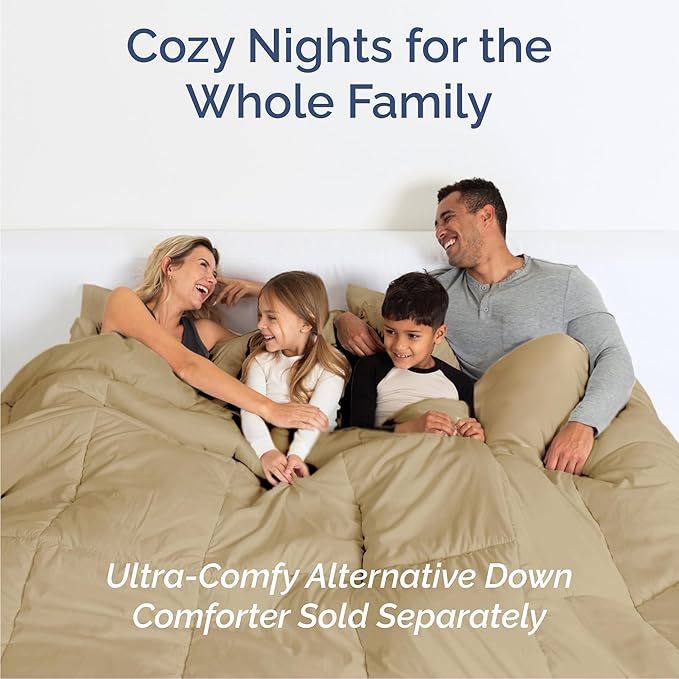 Queen 6 Piece Sheet Set - Comfy, Breathable & Cooling - Hotel Luxury Bedding for Women, Men, Kids, Teens and Children - 1 Flat & 1 Fitted Sheet & 4 Pillowcases w/ Deep Pockets - Wrinkle Free - Beige