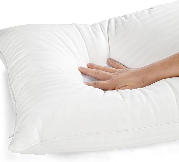 EverSnug Adjustable Layer Luxury Set of 2 Pillows for Side, Front & Back Sleepers, Cooling Hotel Pillows with 3 Layers, Down Alternative Pillow (Standard/Queen)