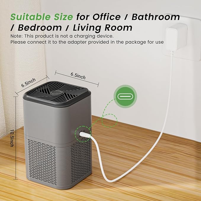 Air Purifiers for Home Large Room Up to 1750ft²,H13 HEPA Air Purifiers with Sleep Mode,Air Cleaner with Aromatherapy for Office,Living Room,Bedroom,Remove Smoke Odor,Home Pets,Grey Black