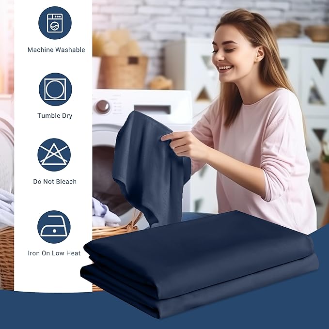 Pillowcases Standard 12 Pack, 20x26 Pillow Cases with Envelope Closure, Soft Plain Brushed Microfiber Covers Breathable Wrinkle-Resistant, Navy Blue