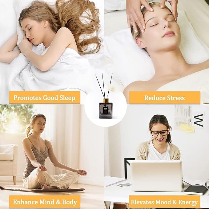 King of Scent Reed Diffuser & Oil Diffuser Sticks with Flower, Aromatherapy, Home & Kitchen Décor,Fragrance and Gift (Ritz Carlton)