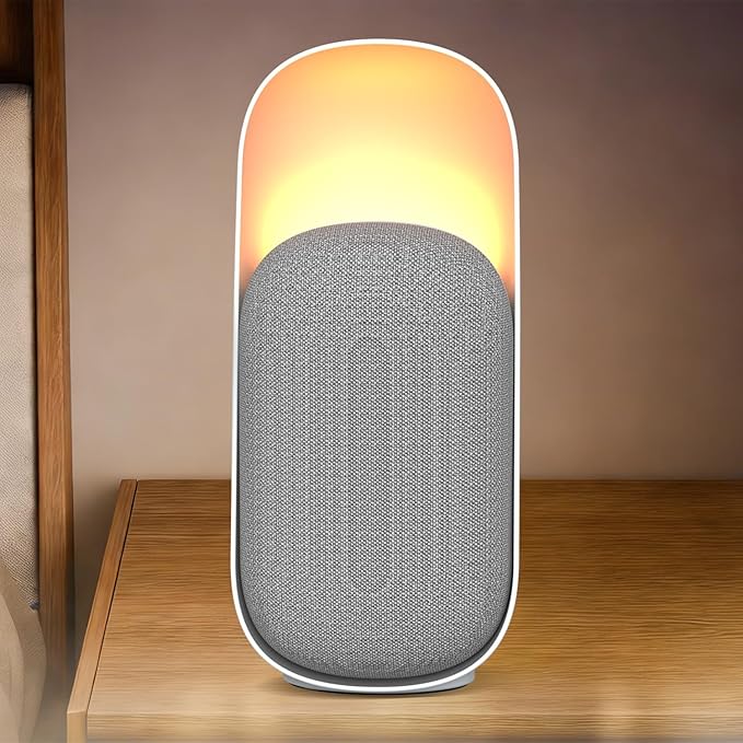 Sound Machine Night Light White Noise Machine with BT Speaker,6 Soothing Sounds,White Noise Sound Machine with Convenient Timer Options,for Baby Kids Adult Home Office Travel