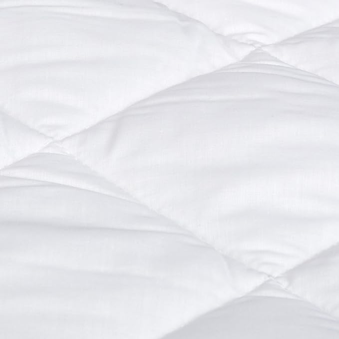 Amazon Basics Hypoallergenic Breathable Quilted Mattress Topper Pad, 18 Inches Deep, Twin XL, White