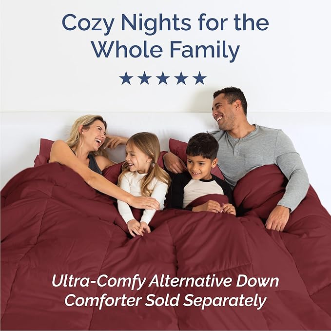 Queen Size 4 Piece Sheet Set - Comfy Breathable & Cooling Sheets - Hotel Luxury Bed Sheets for Women & Men - Deep Pockets, Easy-Fit, Extra Soft & Wrinkle Free Sheets - Burgundy Oeko-Tex Bed Sheet Set
