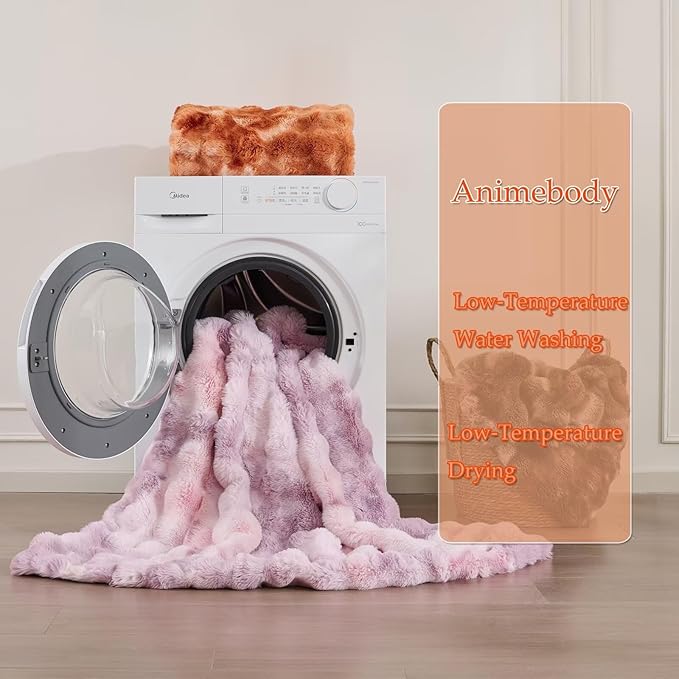 Luxury Shaggy Faux Fur Body Pillow,Fluffy Bed Pillow with Zipper Closure,Soft Decorative Plush Full Long Pillows,Fuzzy Hug Pillow for Living Room Side Sleeper & Pregnancy 20"x54" Tie-dye Burnt Orange