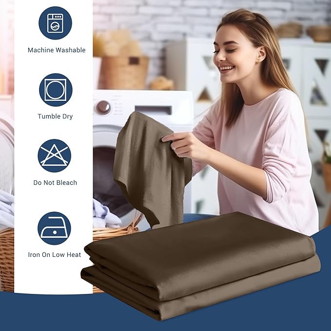Pillowcases King 12 Pack, 20x36 Pillow Cases with Envelope Closure, Soft Plain Brushed Microfiber Covers Breathable Wrinkle-Resistant, Brown