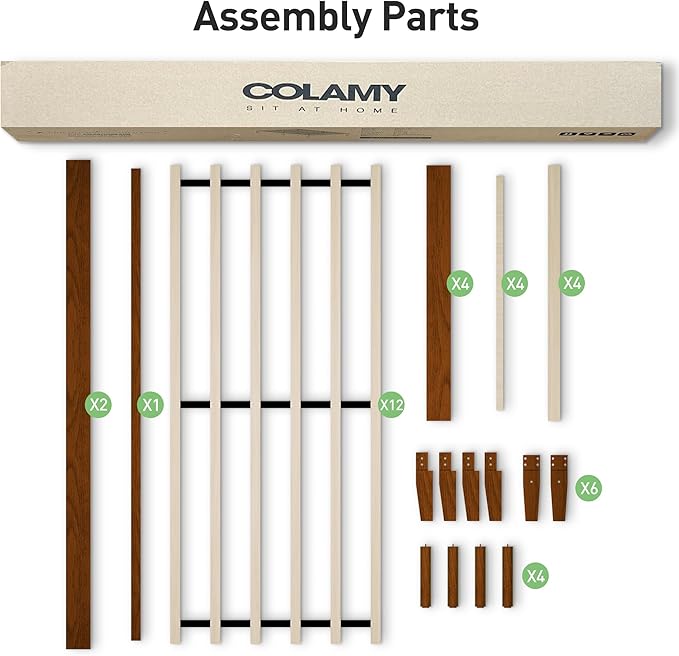 COLAMY 12 Inch Wood Platform Bed Frame,Sturdy Full Size Bed Frame with Wood Slat Support, No Box Spring Needed, Easy Assembly, Espresso