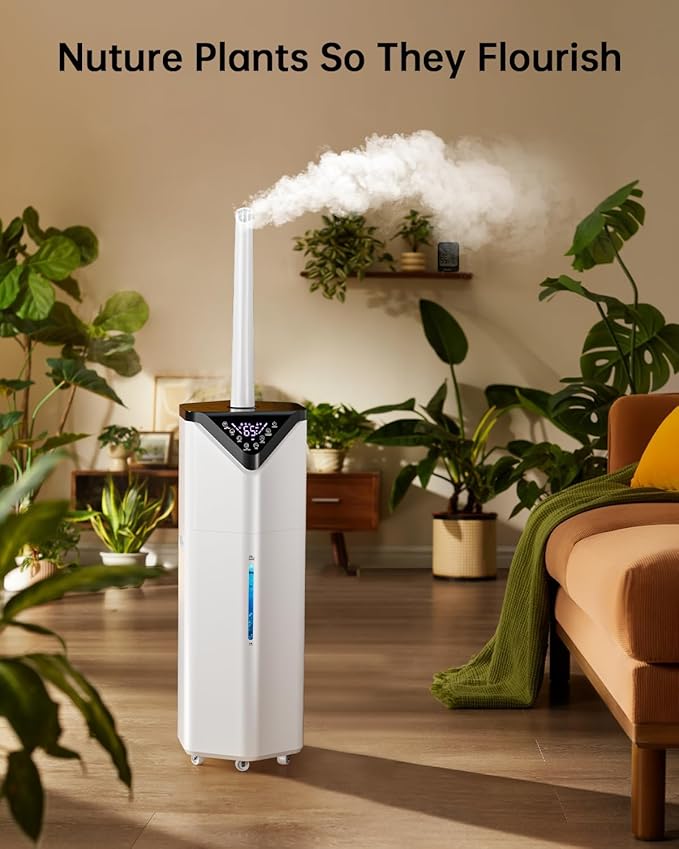 5Gal Smart Humidifier Large Room up to 2800ftยฒ, 1000mL/h, APP & Remote Control, 180ยฐ Auto Rotating Nozzle, 24H Timer, 60H Supersized Cool Mist Humidifiers for Whole House Home Office Plants