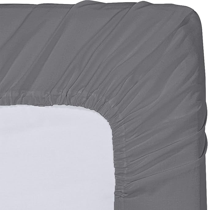 Utopia Bedding Twin XL Fitted Sheets - College Dorm Room Essentials - Bulk Pack of 6 Bottom Sheets - Soft Brushed Microfiber - Deep Pockets, Wrinkle, Shrinkage & Fade Resistant - Easy Care (Grey)