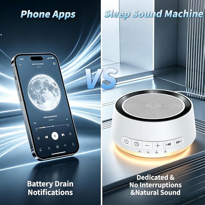 Sound Machine Night Light White Noise Machine with 30 Soothing Sounds 12 Colors Night Light Sleep Machine for Baby Kids Adults Brown Pink Nosie Machine with 32 Volume Levels for Office Home Travel