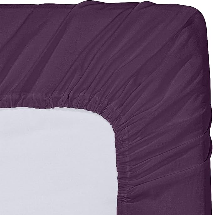 Utopia Bedding Twin XL Fitted Sheets - Bulk Pack of 2 Bottom Sheets - Soft Brushed Microfiber - Deep Pockets - Shrinkage & Fade Resistant - Easy Care (Twin XL, Purple)