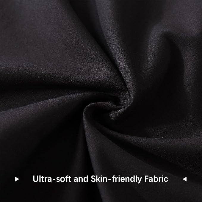Memory Foam Body Pillow Insert, Soft Large Long Bed Pillow for Adults, Breathable Full Body Pillow, Black
