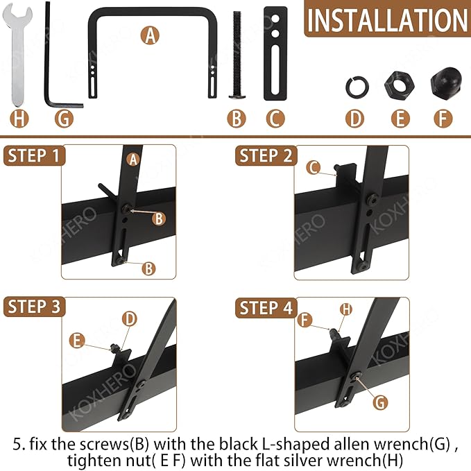 3-Piece Mattress Slide Stopper for Metal Bed Frame (H5.2in), Retainer Bar Bracket Holder Keeping Mattress from Sliding, Fits Adjustable Beds & RVs