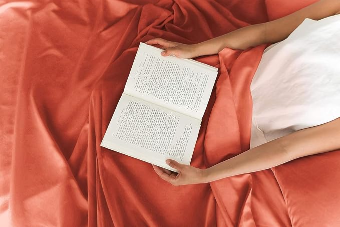 Cal King 6 Piece Sheet Set - Comfy, Breathable & Cooling - Hotel Luxury Bedding for Women, Men, Kids, Teens & Children - 1 Flat & 1 Fitted Sheet & 4 Pillowcases w/ Deep Pockets - Wrinkle Free - Coral