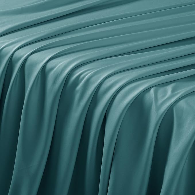 Manyshofu 4 Piece Split Head King Sheets Sets for Adjustable Bed Sheet, Flex Head Split Top King Sheets Teal Sheet Set - 1800 Thread Count Bedding Set with 14-16 Inch Deep Pockets