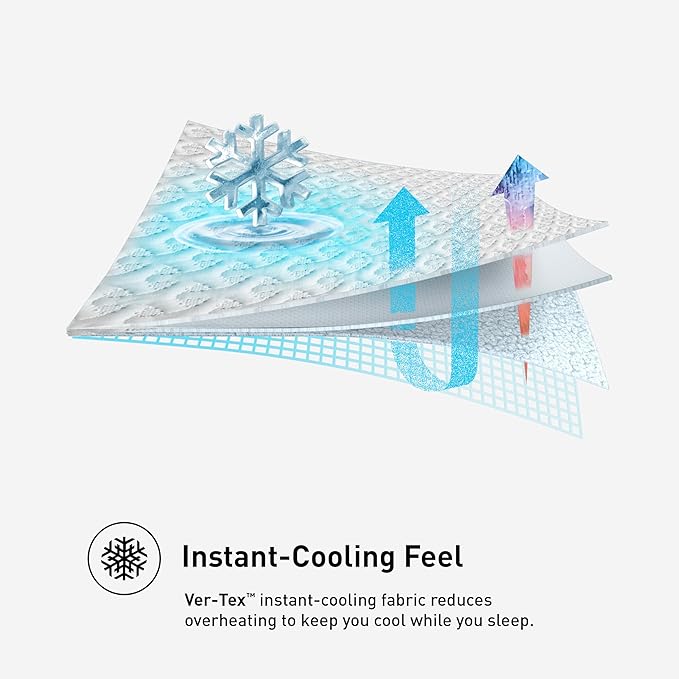 Bedgear Ver-Tex Cooling Mattress Protector, Instant Cooling Waterproof Mattress Cover | Breathable Mattress Pad with Deep Pockets & Powerband Secure Fit | Hypoallergenic Adjustable Base, Cal King