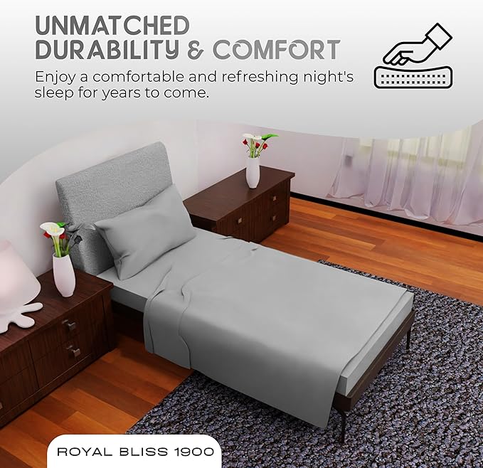 Twin Sheet Set - 3-Pcs Set - Deep Pockets - Cooling Twin Bed Sheets - Soft and Breathable Twin Bedding Sets - Twin Size Sheets for Comfortable Sleep - Twin Bed Sheets (Silver)