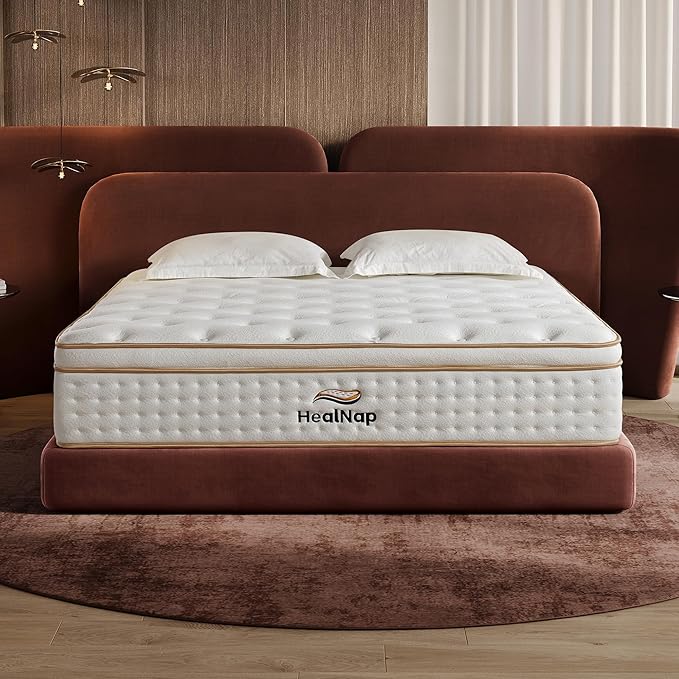 Twin,10inch Hybrid Mattress in a Box Memory Foam Mattress Size Firm with Individual Pocket Spring Upgrade Zoned Support Medium Firm Memory Fat Mattress