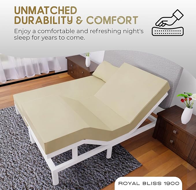 Split King Sheets Set with 2 Twin XL Fitted Sheet - 5 Piece Bedding - Wrinkle Free, Fade Resistant, Double Brushed Microfiber - Deep Pockets/Easy Fit (Tan)