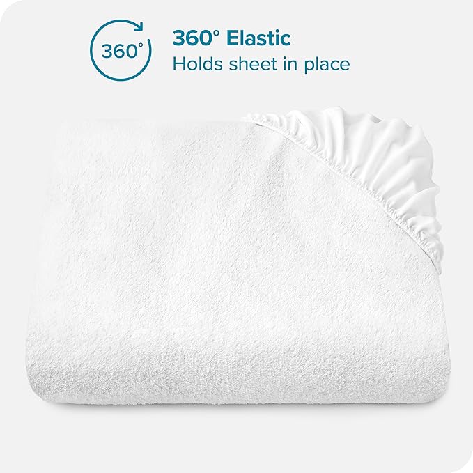 Bare Home Full Extra Long Size Mattress Protector - 100% Waterproof & Breathable - Premium Cooling Mattress Cover - Protects Against Spills - Vinyl Free - Protect Your Mattress (Full XL, White)