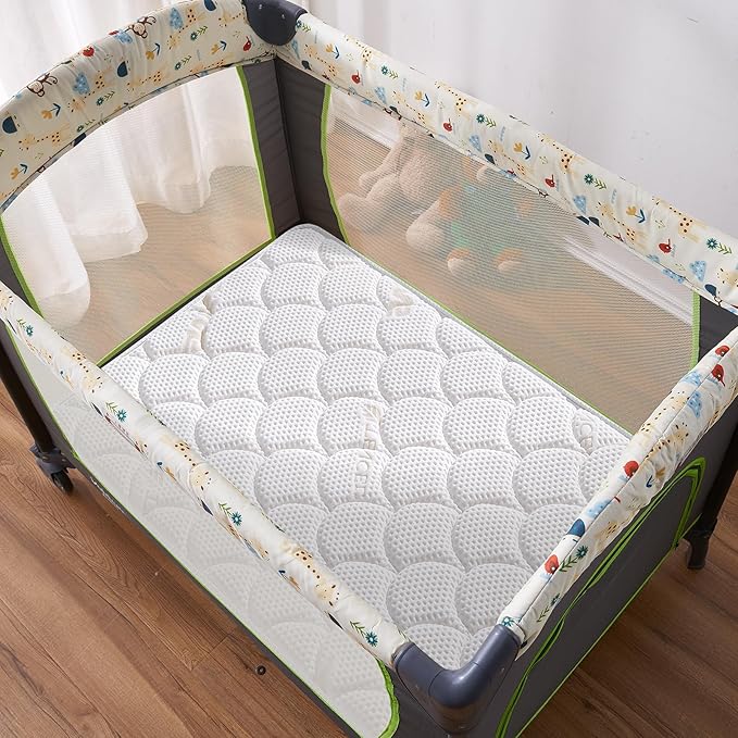 Pack and Play Mattress Topper - 38" x 26" x 1.5", Soft & Firm Premium Foam Pack N Play Mattresses Pad, Odorless Baby Foam Playpen Mattresses,Portable Playard Mattress Topper- Breathable & Comfort