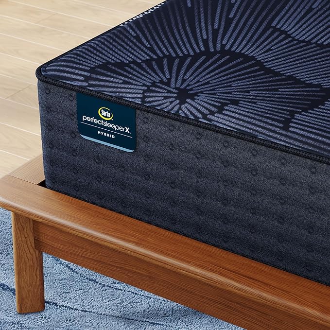 Serta Perfect Sleeper X - Prescott 14" Plush Queen Hybrid Mattress - 5 Support Zones and Cooling Tech for a Restorative Sleep - 100 Night Trial, CertiPUR-US Certified