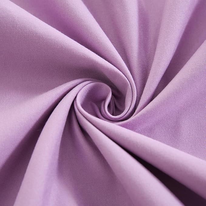 Merryword Lavender Purple Pillowcases King Size Ruffled Pillow Shams Set of 2 Cute Pillowcases Light Purple Shabby Chic Pillow Cover 2 Pack
