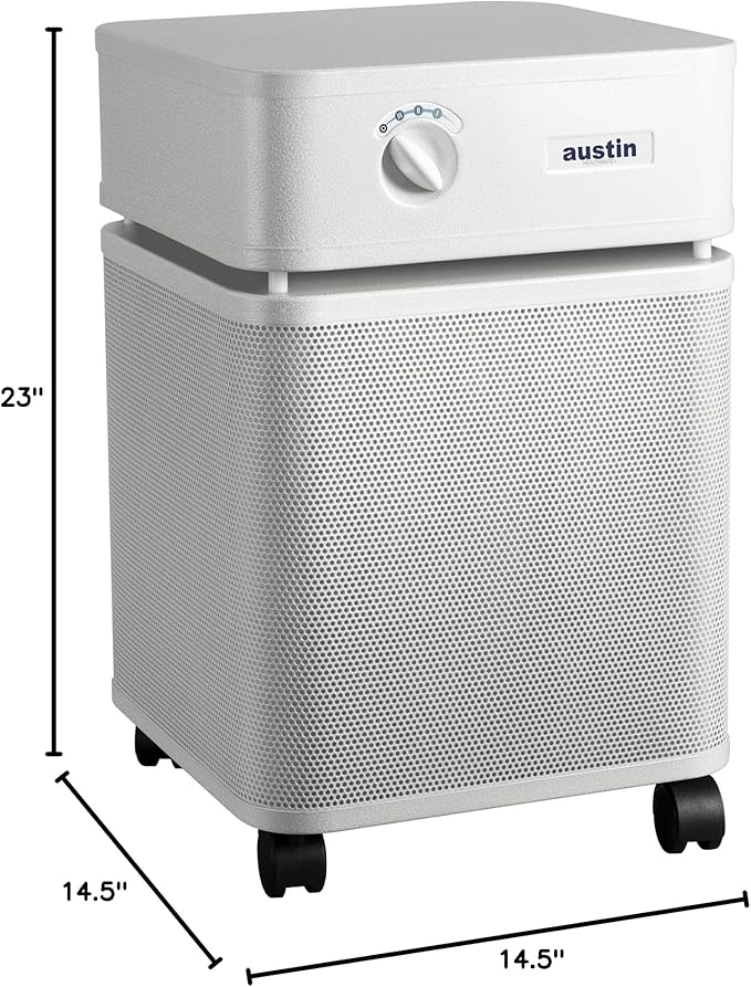 Austin Air HealthMate Plus Air Purifier - Advanced 4- Stage Filtration Air Purifiers For Home with Activated Carbon & Zeolite - Ideal as Air Purifiers for Bedroom or Large room, Model B450 Sandstone