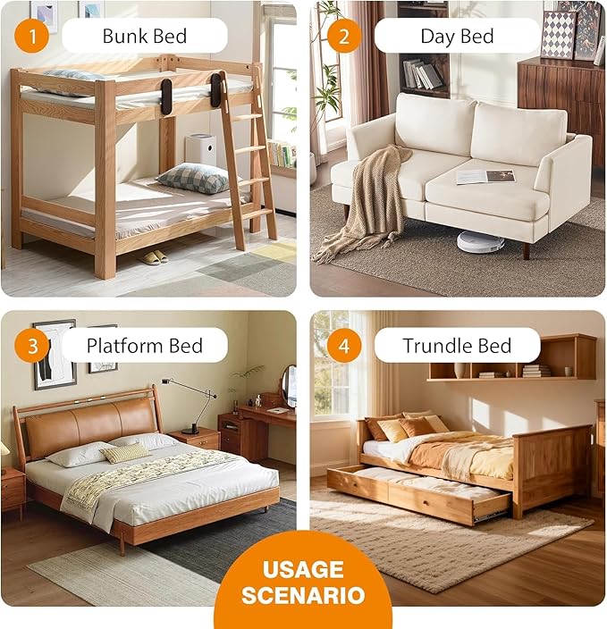 Bunkie Board King 10mm(76” x 80”), Anti-Sag, Non-Slip Base & Noise-Free,Folding Mattress Support Board for Metal Bed Frame,Grey