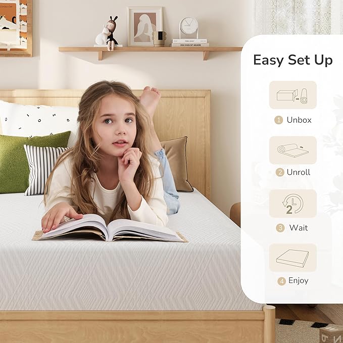 MLILY Full Mattress in a Box, 8 inch Mattresses for Platform Bed Double Size Daybed Bunk, Memory Foam Medium Firm