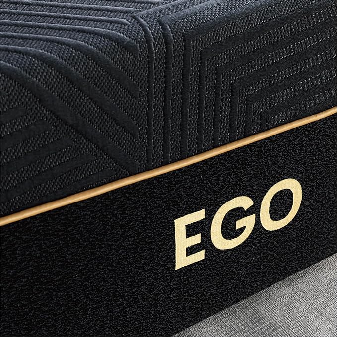 EGOHOME 14 Inch Full Memory Foam Mattress for Back Pain, Cooling Copper Gel Bed in a Box, Foam Made in USA, CertiPUR-US Certified, Therapeutic Medium Firm, Double 54x75x14 Black
