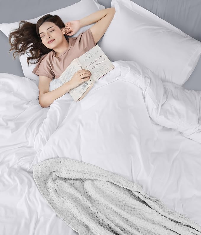 Utopia Bedding Duvet Cover California King Size - 3 Piece with Zipper Closure - 1 Comforter Cover 104X98 Inches & 2 Pillow Shams 20X36 Inches (White) Comforter Not Included