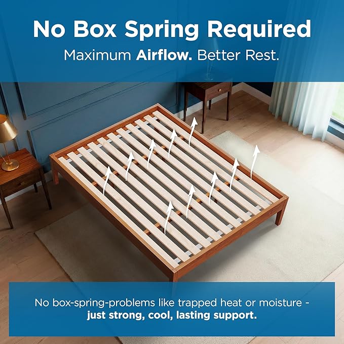 Meliusly SlatSure King Size Bunkie Board – Heavy Duty Vertical Bed Slats & Foldable Wooden Support Board for Sagging Mattress or Platform Bed Frame, Box Spring Alternative and Replacement